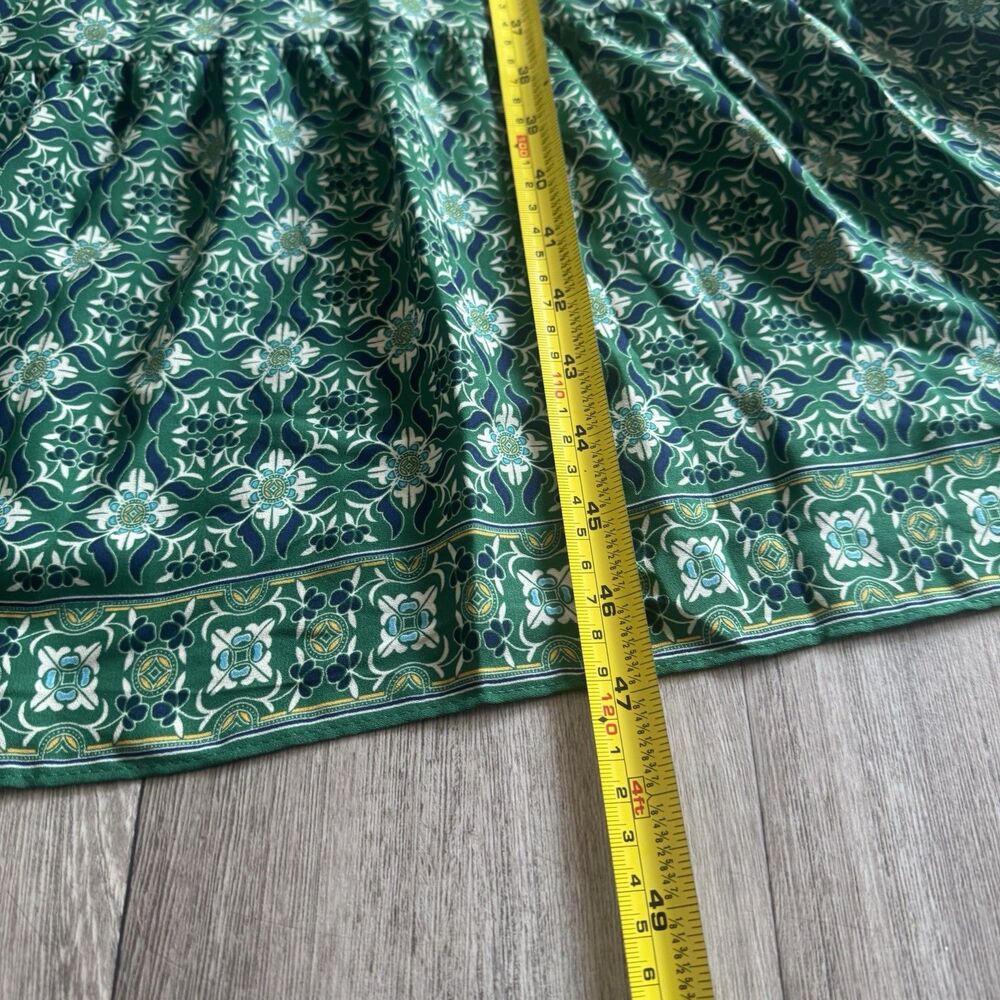 NWT Max Studio Maxi Dress Green Bohemian Farmhouse Modest Festival Sz S MSRP$148 - Picture 12 of 16